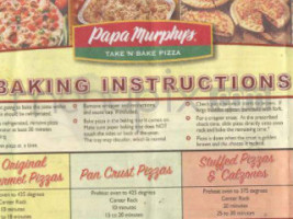 Papa Murphy's menu