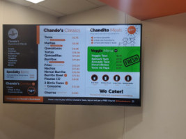 Chando's Tacos menu