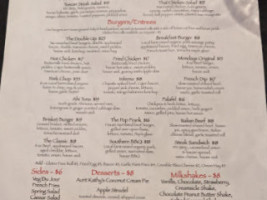 Burger Mondays Grille menu