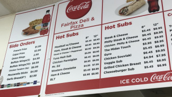 Fairfax Deli Pizza Y La Tarateñita menu