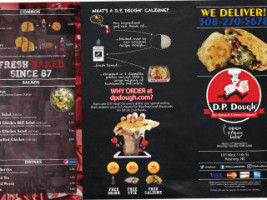 D.p. Dough menu