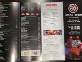 Ginza Sushi Japanese menu