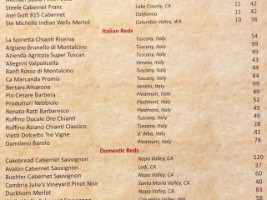 Marcella's Italian Cuisine menu