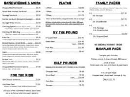 Big Boys Bbq menu