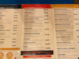 La Perrada Colombiana menu