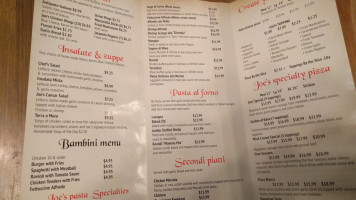 Joe's Place menu