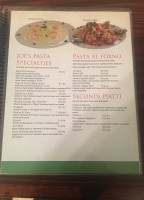 Joe's Place menu