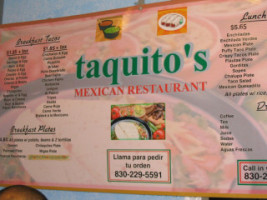 Taquito Mexico menu