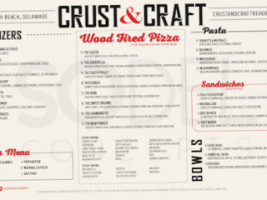 Crust Craft menu