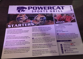 Powercat Sports Grill menu