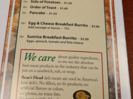 Sonny's Pizza Deli menu