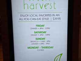 Fresh Harvest menu