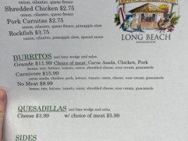 Taco Shack menu