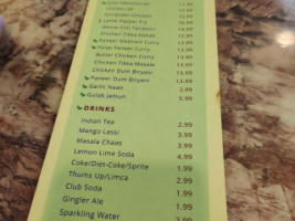 Koriander Indian Cuisine menu