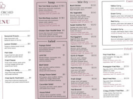 Vanda Orchid Thai Bistro menu