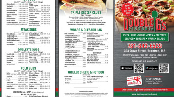 Double G's Pizzeria menu