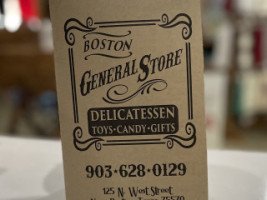 Boston General Store menu