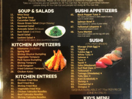 Kings Sushi menu