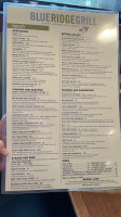 Blue Ridge Grill menu