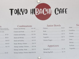 Tokyo Hibachi Cafe menu