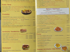 Centro Latino menu