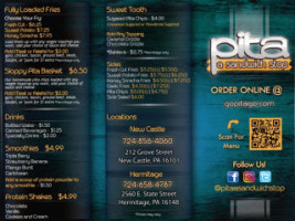 Pita A Sandwich Stop menu