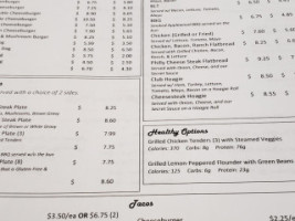 Six Mile Cafe menu