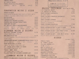 Redbones Barbecue menu