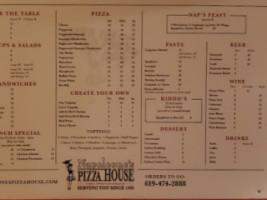 Napoleone's Pizza House menu