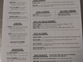 Joe's Crab Shack menu