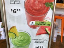 Tropical Smoothie Cafe menu