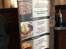 Bj's Brewhouse menu