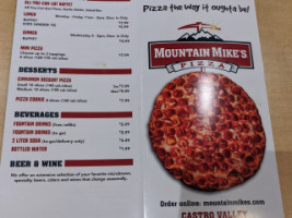 Mountain Mike's Pizza menu