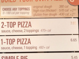 Blaze Pizza menu