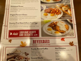 Bob Evans menu