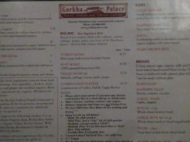 Gorkha Palace menu