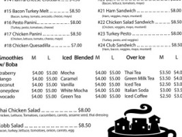 Tiny Town Cafe menu