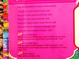 El Arriero Mexican Grill menu