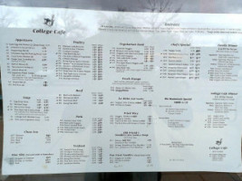 College Café menu