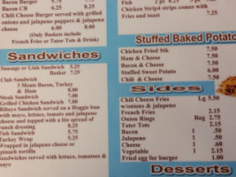 Cookie's Place menu