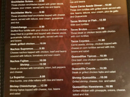 El Coyote Mexican menu