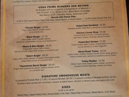 Old Capitol Grill Smokehouse menu