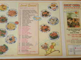 Great China menu