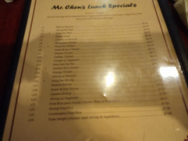 Mr Chen's Auth Cooking menu