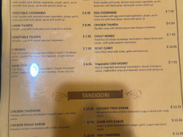 Yak The Kathmandu Kitchen menu