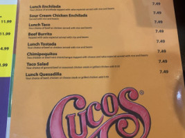 Cucos Mexican Cafe menu