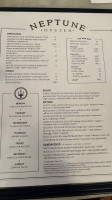 Neptune Oyster menu