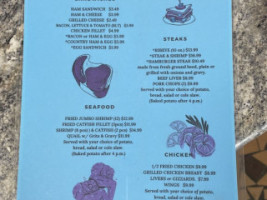 Peggy's menu