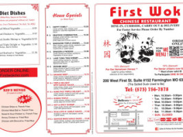 First Wok Park Hills menu