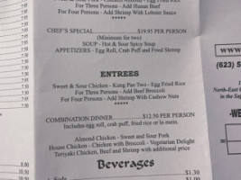 Chen Wok menu